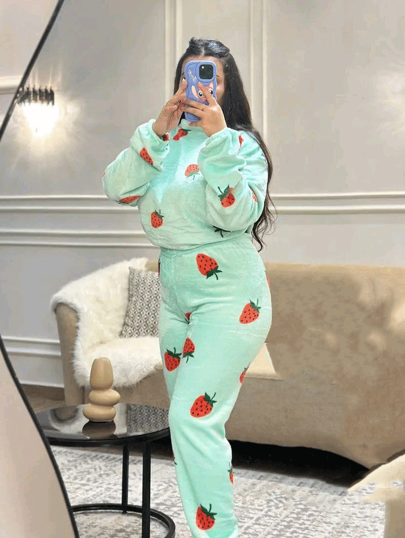 Pyjama Polaire fraise Féminité