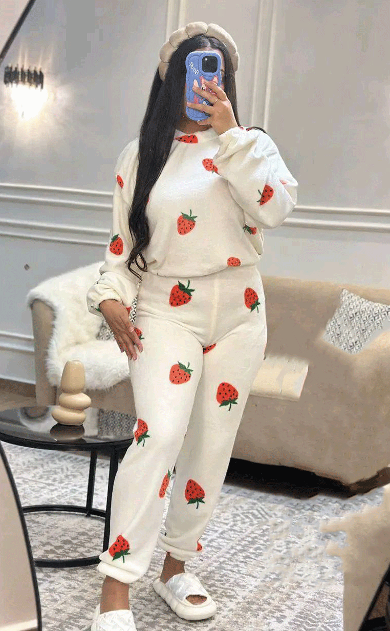 Pyjama Polaire fraise Féminité
