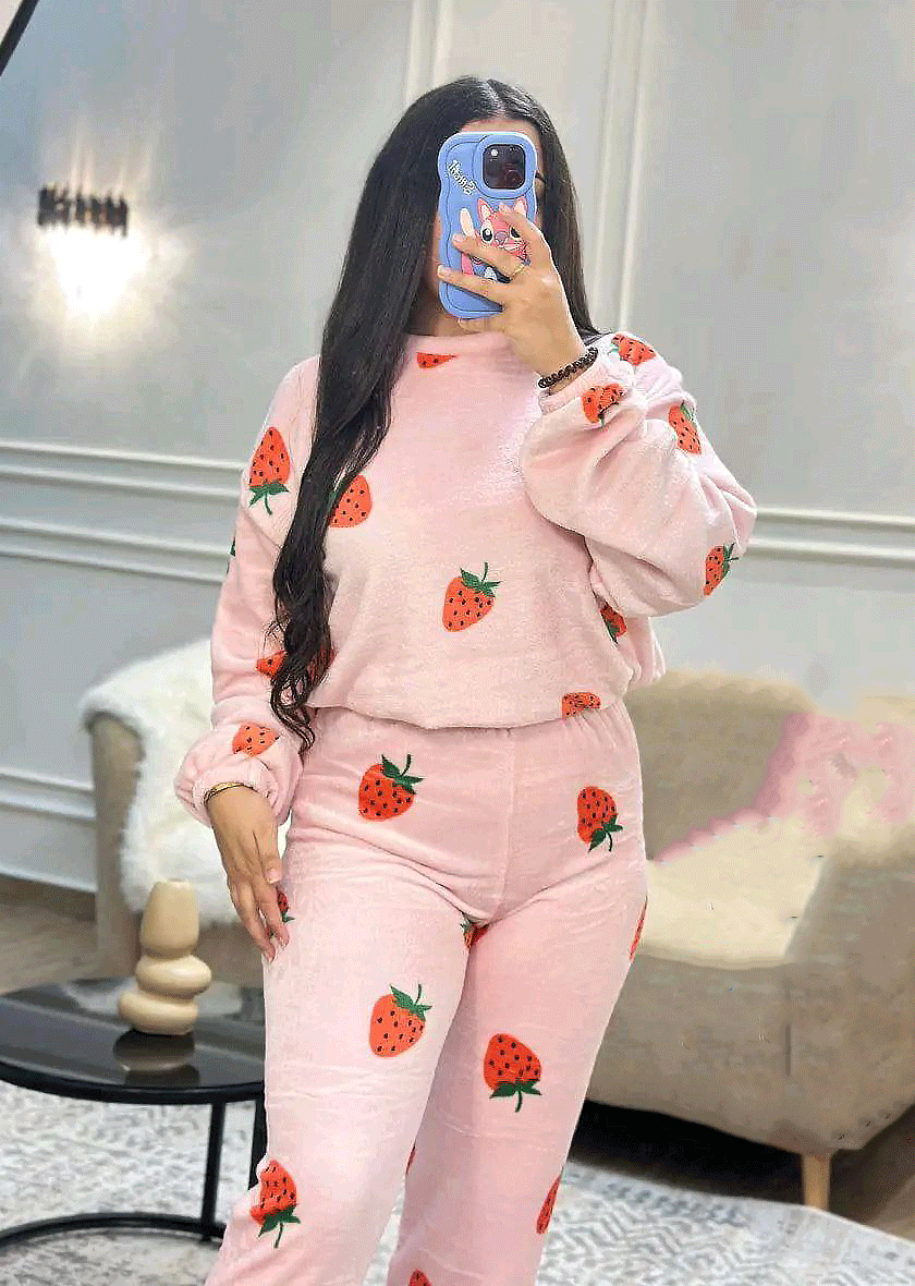 Pyjama Polaire fraise Féminité